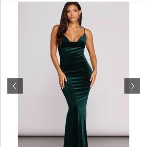 Emerald green dress - never been worn with tags!